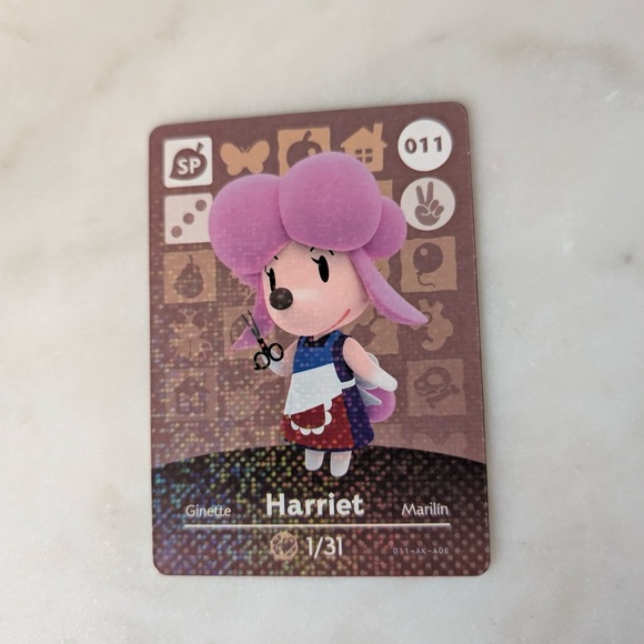 Nintendo Other - Harriet 011 Animal Crossing NINTENDO Amiibo Card Series 1 MINT NEW HORIZON